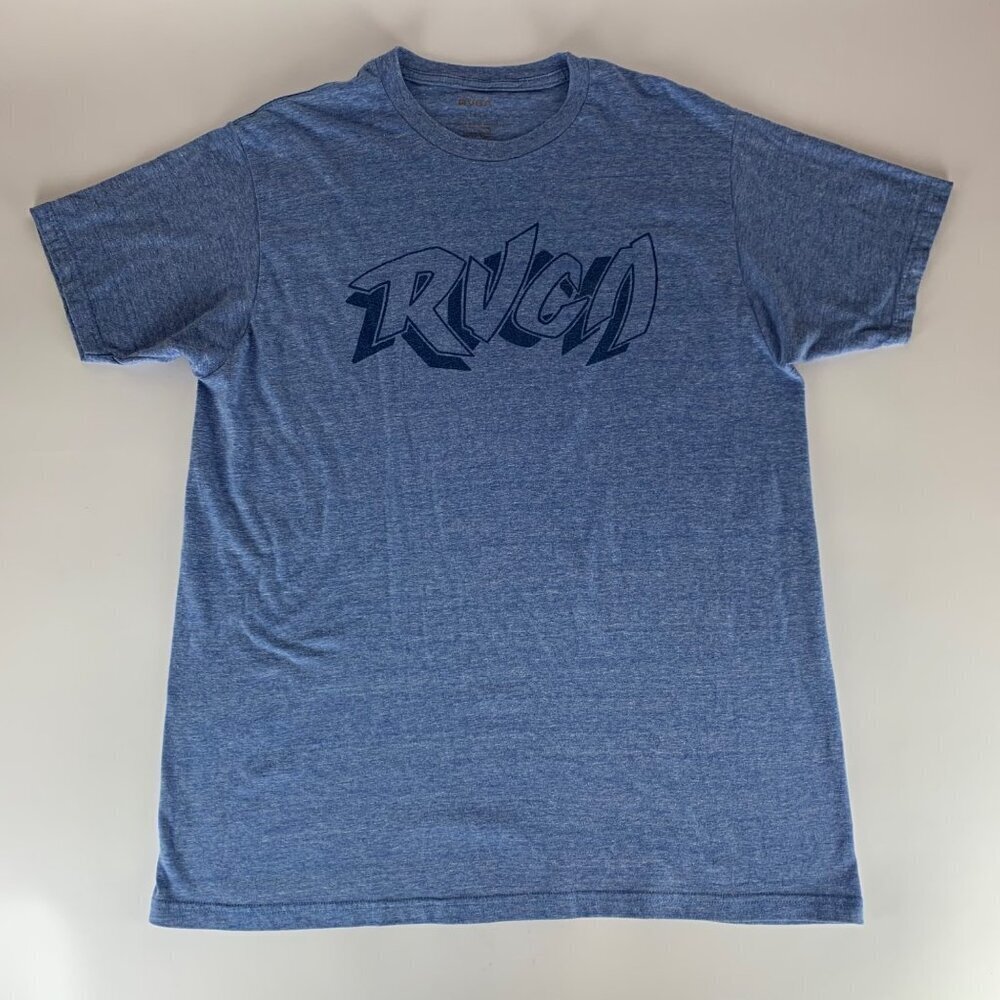 RVCA Blue Short Sleeve Crewneck Shirt Mens Large
